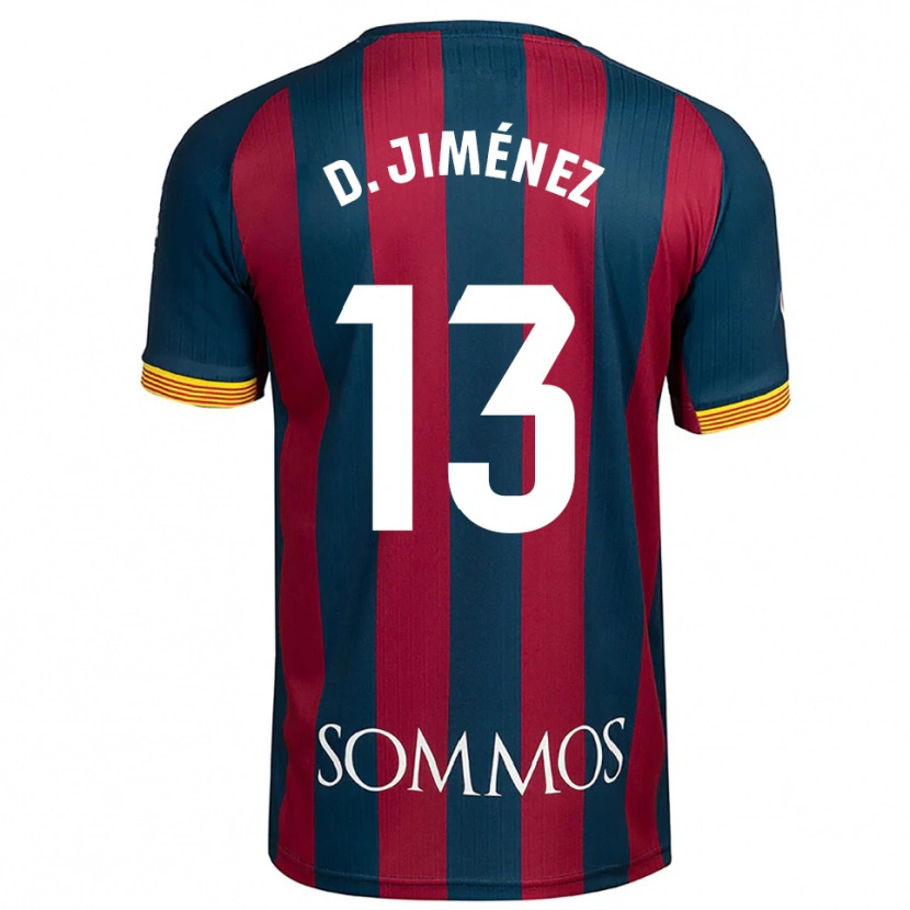 Danxen Femme Maillot Dani Jiménez #13 Marine Bleu Rouge Tenues Domicile 2025/26 T-Shirt