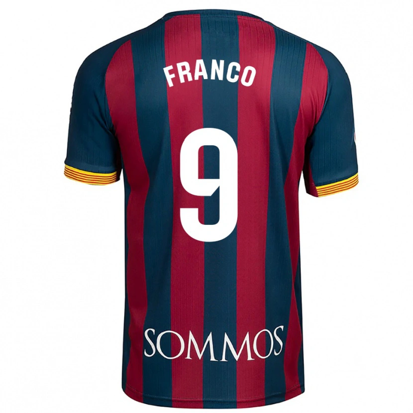 Danxen Femme Maillot Santi Franco #9 Marine Bleu Rouge Tenues Domicile 2025/26 T-Shirt