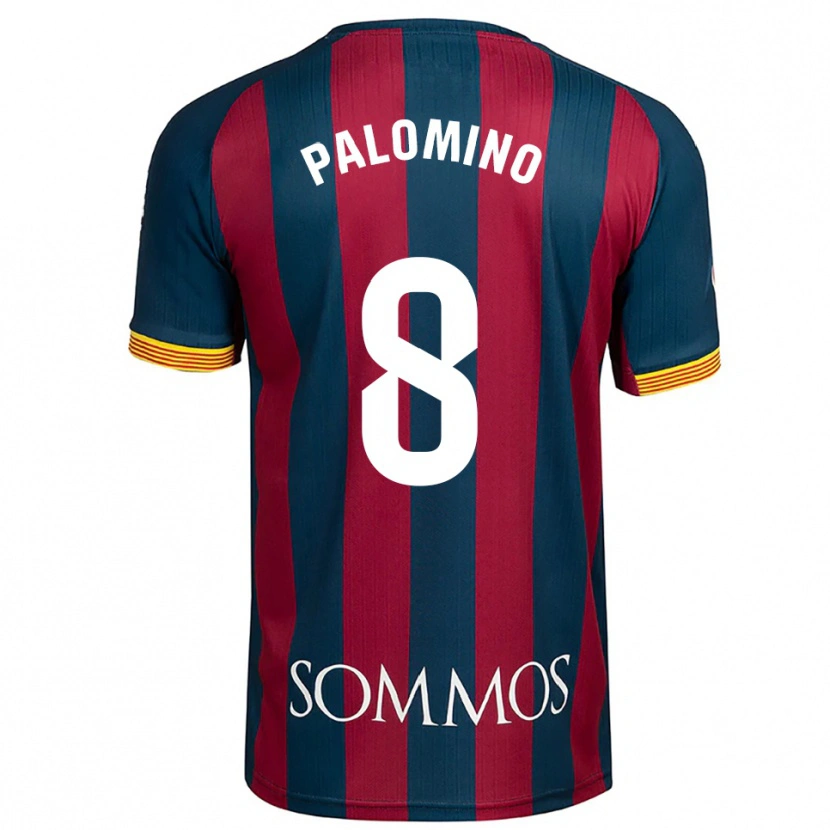 Danxen Femme Maillot Laura Palomino #8 Marine Bleu Rouge Tenues Domicile 2025/26 T-Shirt