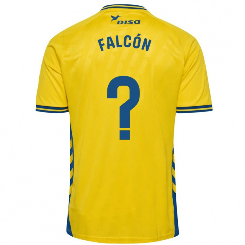 Danxen Femme Maillot Toni Falcón #0 Jaune Bleu Tenues Domicile 2025/26 T-Shirt