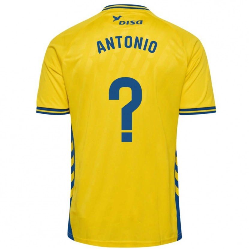 Danxen Femme Maillot Antonio Hernández #0 Jaune Bleu Tenues Domicile 2025/26 T-Shirt
