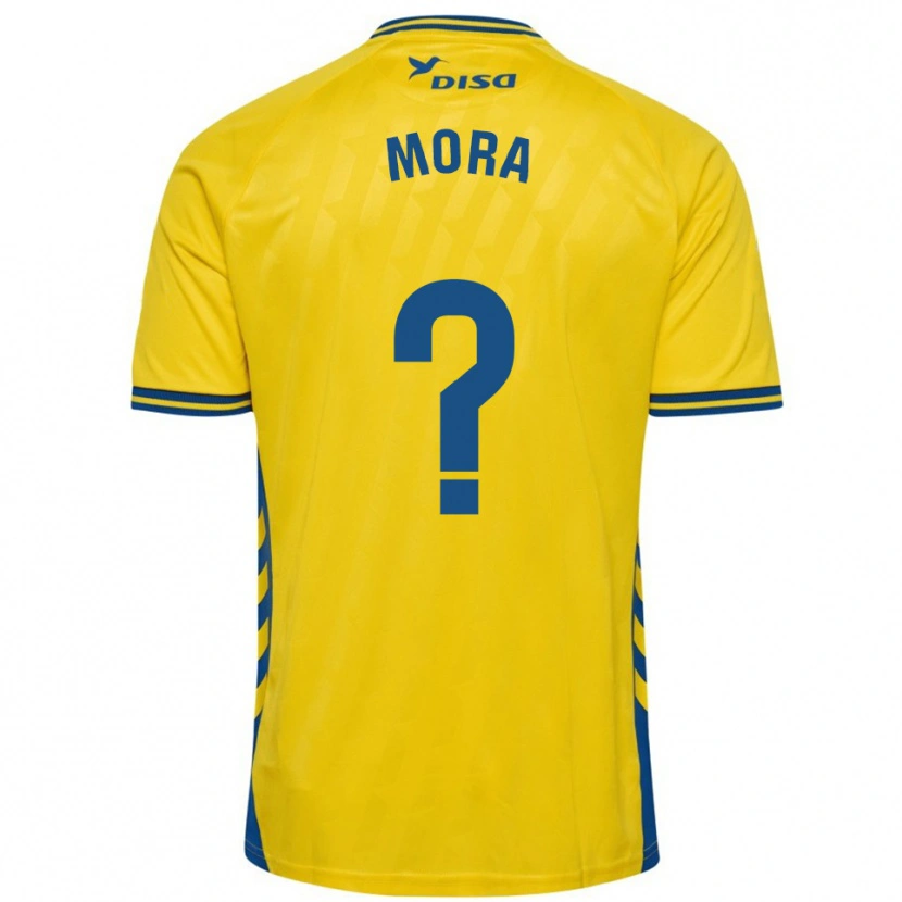 Danxen Femme Maillot Israel Mora #0 Jaune Bleu Tenues Domicile 2025/26 T-Shirt