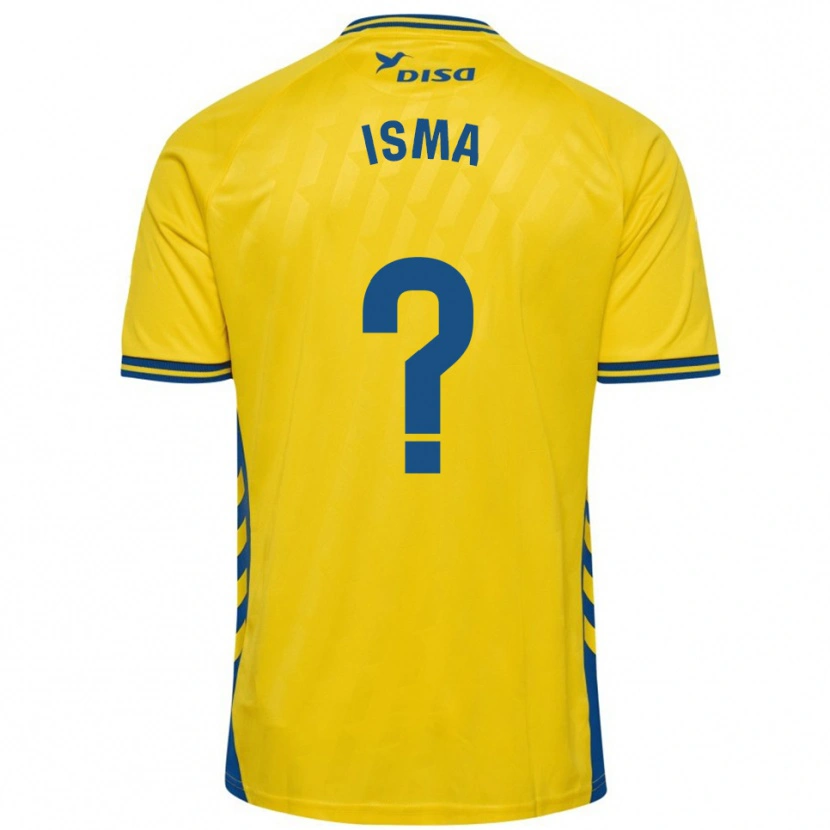 Danxen Femme Maillot Isma Hernández #0 Jaune Bleu Tenues Domicile 2025/26 T-Shirt