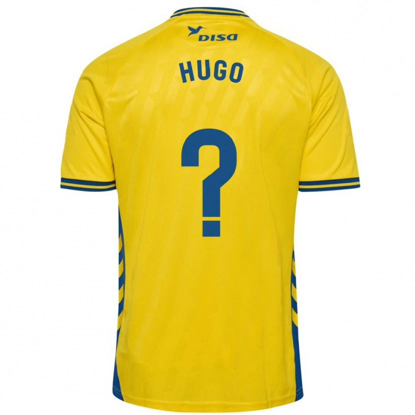 Danxen Femme Maillot Hugo Hernández #0 Jaune Bleu Tenues Domicile 2025/26 T-Shirt