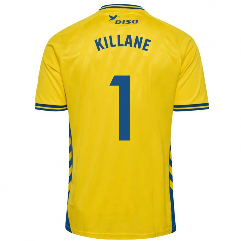Danxen Femme Maillot Álvaro Killane #1 Jaune Bleu Tenues Domicile 2025/26 T-Shirt