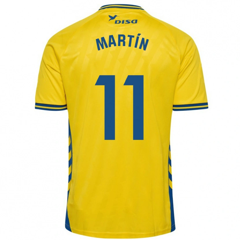 Danxen Femme Maillot Diego Martín #11 Jaune Bleu Tenues Domicile 2025/26 T-Shirt