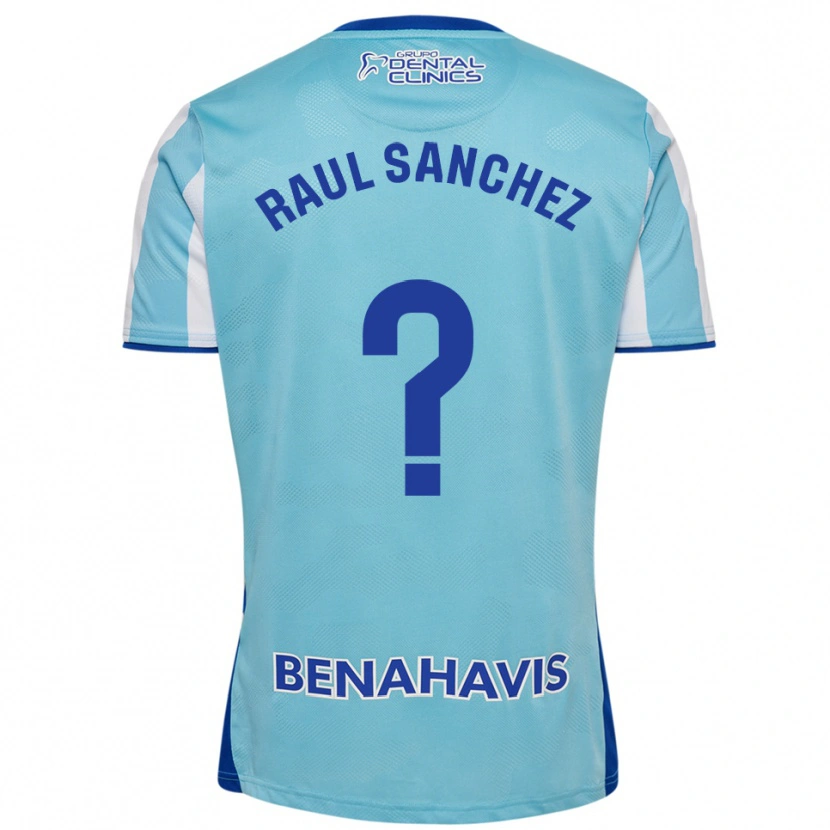Danxen Femme Maillot Raul Sánchez #0 Bleu Ciel Blanc Tenues Domicile 2025/26 T-Shirt