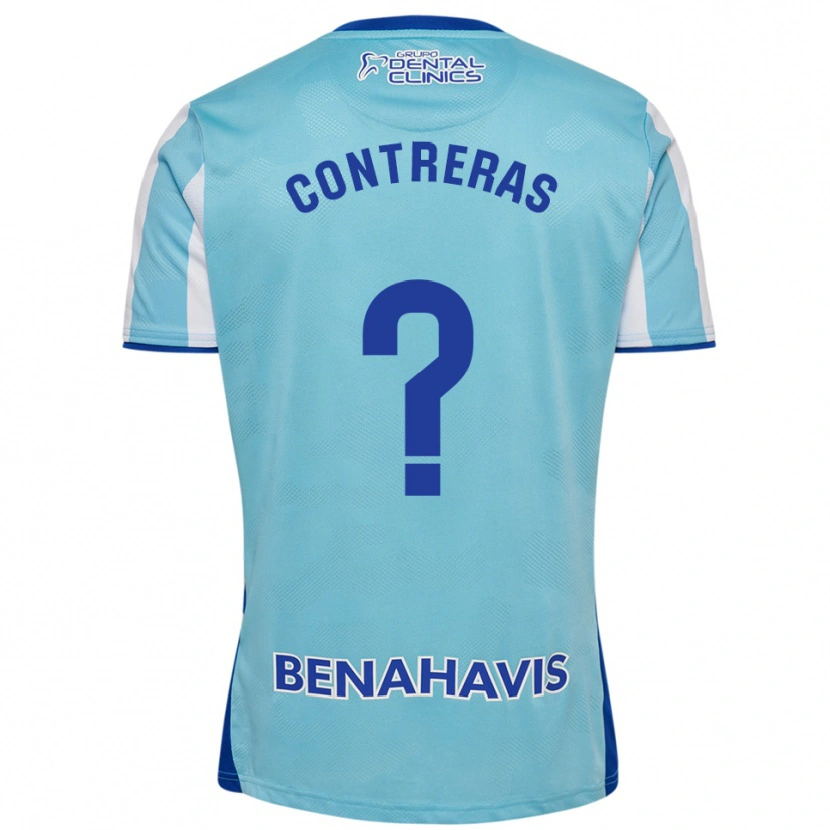Danxen Femme Maillot Ale Contreras #0 Bleu Ciel Blanc Tenues Domicile 2025/26 T-Shirt