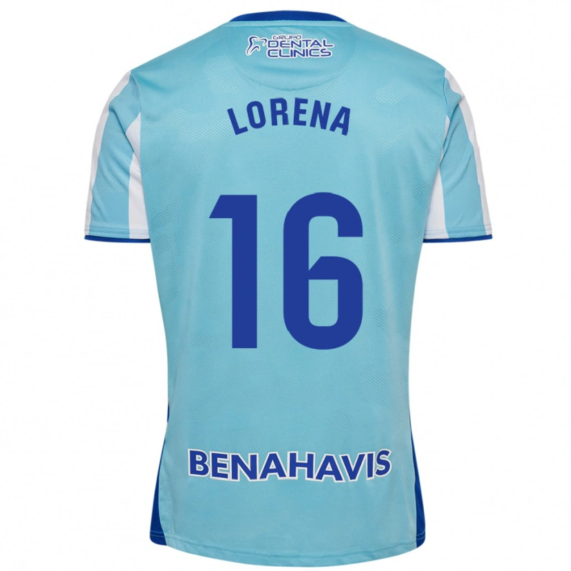 Danxen Femme Maillot Lorena Herrera De Miguel #16 Bleu Ciel Blanc Tenues Domicile 2025/26 T-Shirt