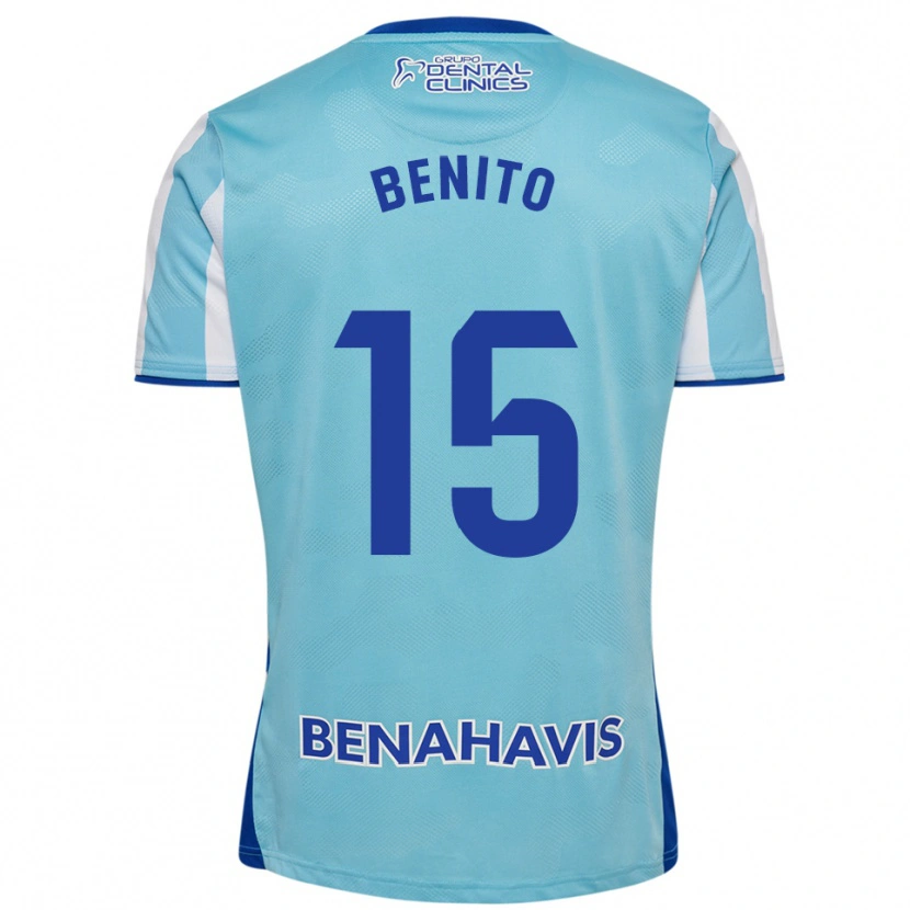 Danxen Femme Maillot Iván Benito #15 Bleu Ciel Blanc Tenues Domicile 2025/26 T-Shirt