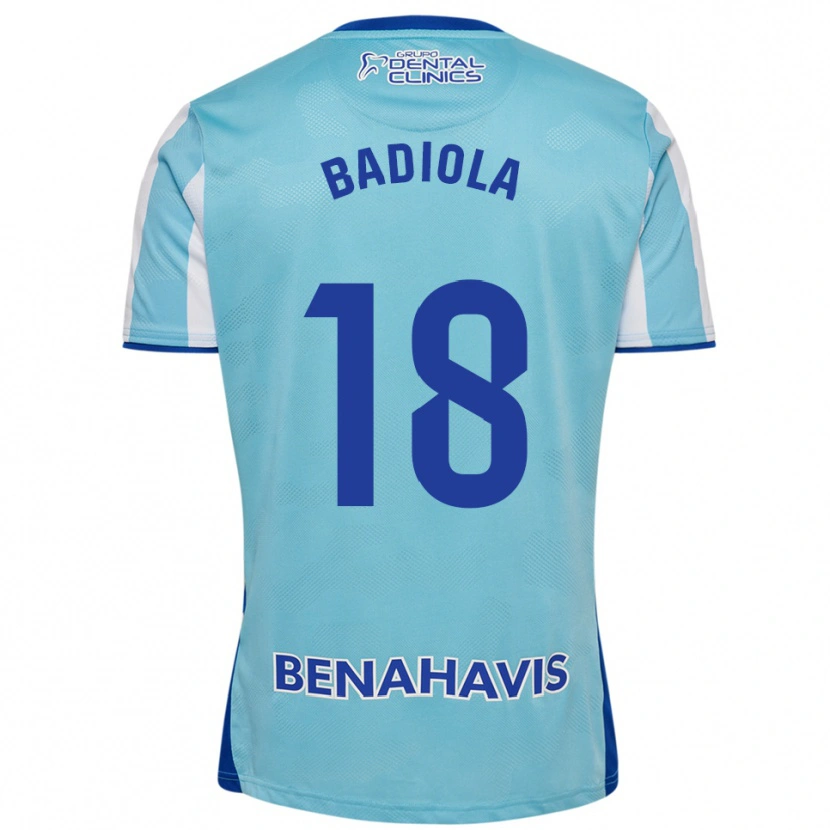 Danxen Femme Maillot Ibon Badiola #18 Bleu Ciel Blanc Tenues Domicile 2025/26 T-Shirt