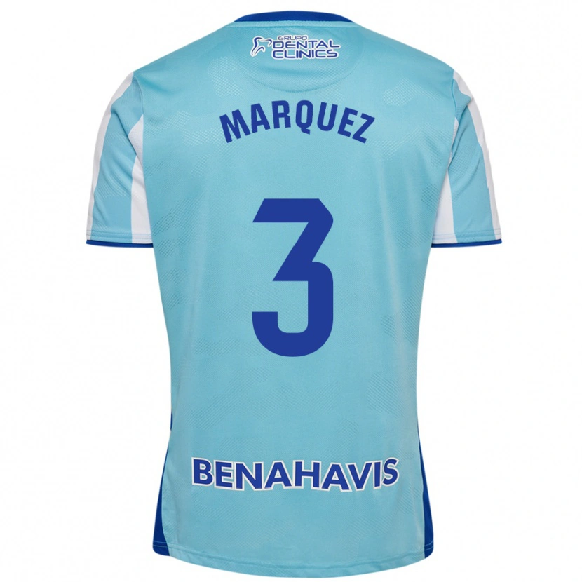 Danxen Femme Maillot David Márquez #3 Bleu Ciel Blanc Tenues Domicile 2025/26 T-Shirt