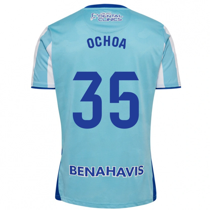 Danxen Femme Maillot Aarón Ochoa #35 Bleu Ciel Blanc Tenues Domicile 2025/26 T-Shirt