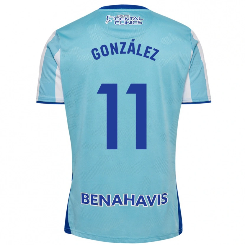 Danxen Femme Maillot Óscar González #11 Bleu Ciel Blanc Tenues Domicile 2025/26 T-Shirt