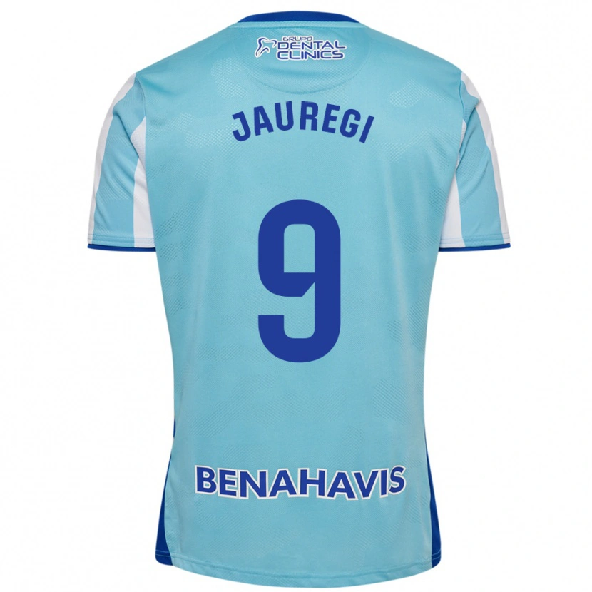 Danxen Femme Maillot Eneko Jauregi #9 Bleu Ciel Blanc Tenues Domicile 2025/26 T-Shirt