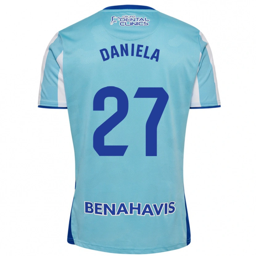 Danxen Femme Maillot Daniela Sáenz Parra #27 Bleu Ciel Blanc Tenues Domicile 2025/26 T-Shirt