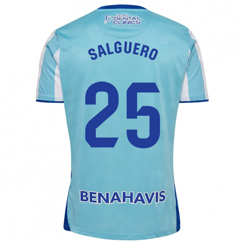 Danxen Femme Maillot Ismael Salguero #25 Bleu Ciel Blanc Tenues Domicile 2025/26 T-Shirt