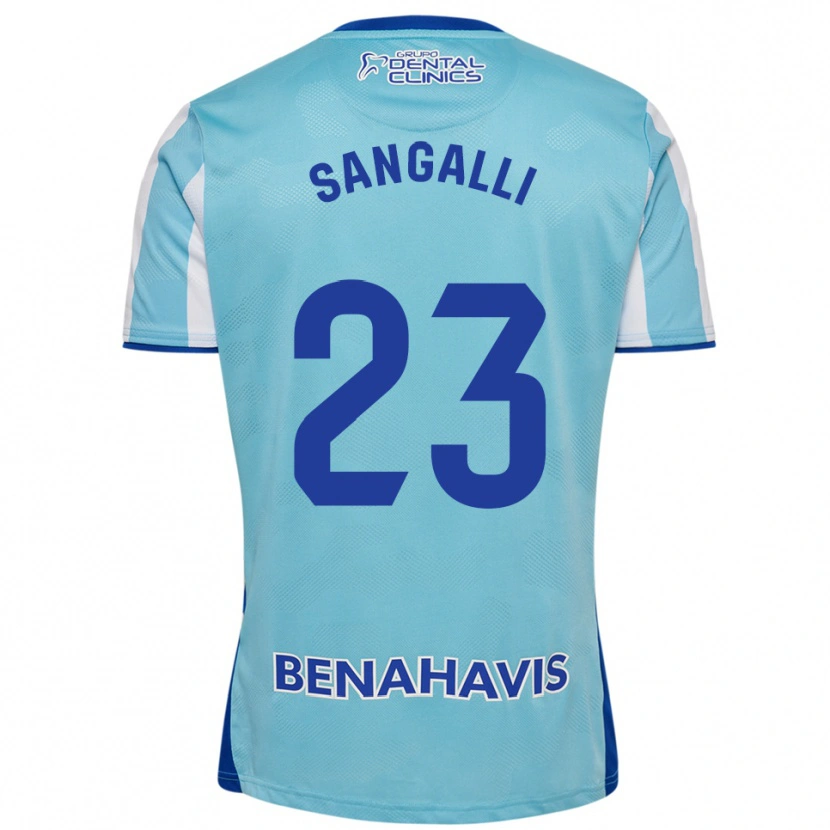 Danxen Femme Maillot Luca Sangalli #23 Bleu Ciel Blanc Tenues Domicile 2025/26 T-Shirt