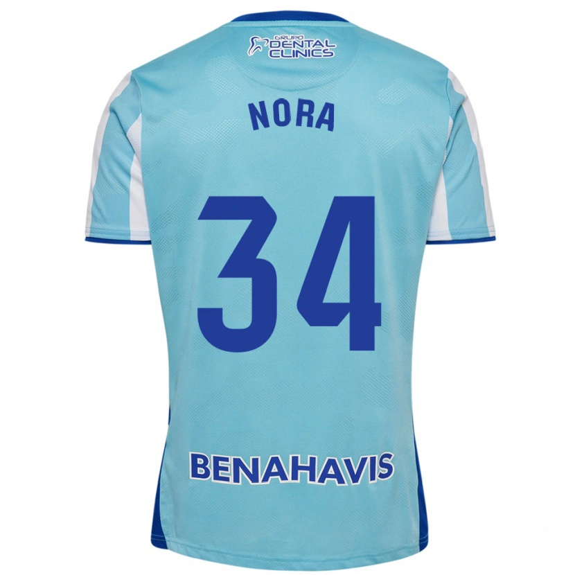 Danxen Femme Maillot Nora #34 Bleu Ciel Blanc Tenues Domicile 2025/26 T-Shirt