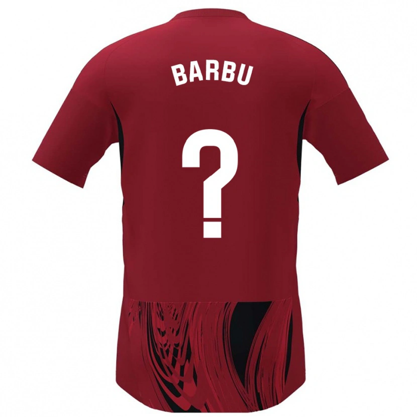 Danxen Femme Maillot Álex Barbu #0 Rouge Noir Tenues Domicile 2025/26 T-Shirt