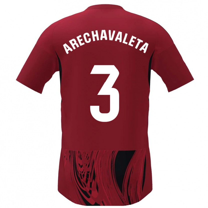 Danxen Femme Maillot Jorge Arechavaleta #3 Rouge Noir Tenues Domicile 2025/26 T-Shirt