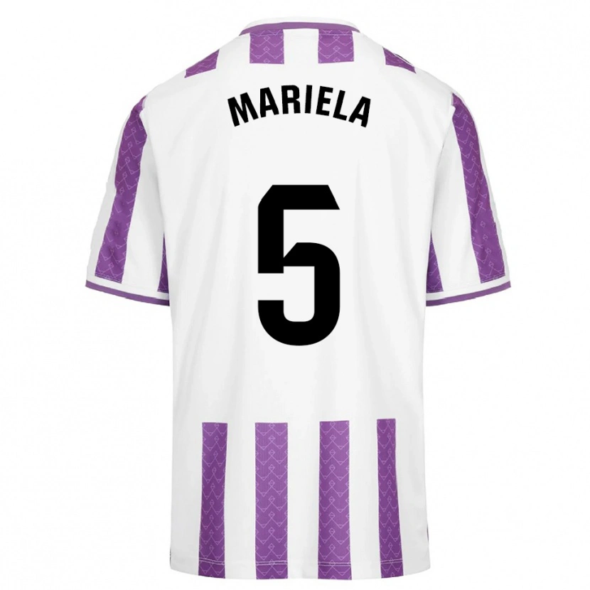 Danxen Femme Maillot Mariela Conde Gomez #5 Violet Blanc Tenues Domicile 2025/26 T-Shirt