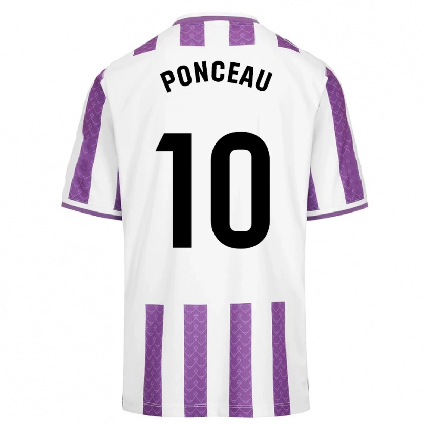 Danxen Femme Maillot Julien Ponceau #10 Violet Blanc Tenues Domicile 2025/26 T-Shirt