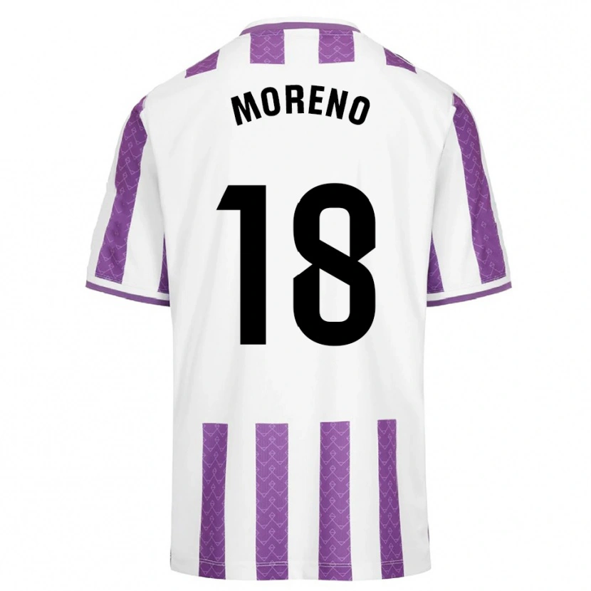 Danxen Femme Maillot Xavi Moreno #18 Violet Blanc Tenues Domicile 2025/26 T-Shirt