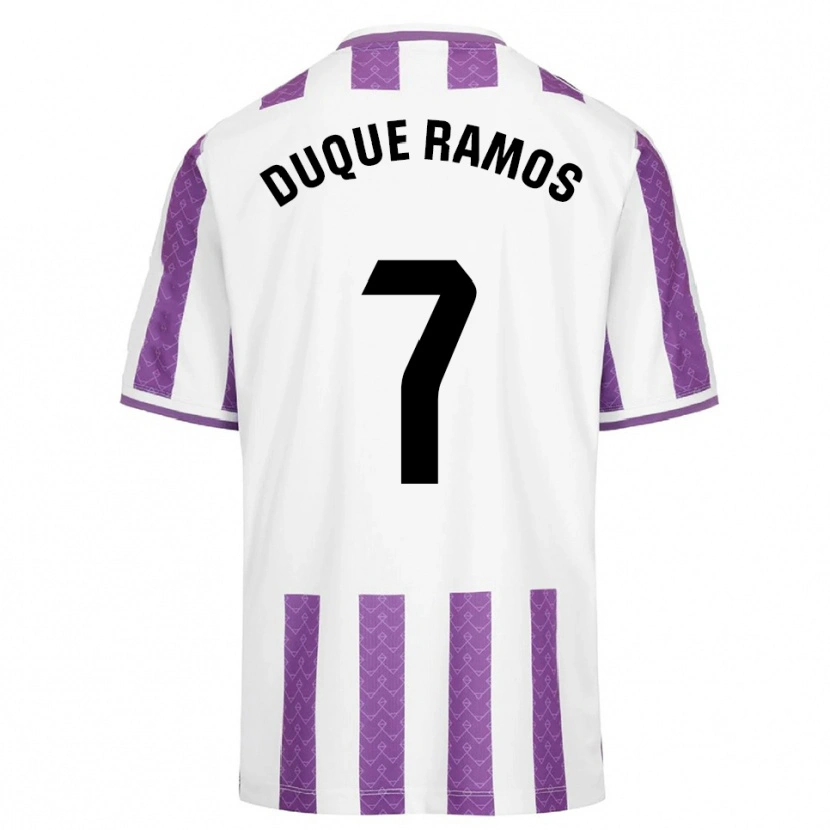 Danxen Femme Maillot Carmen Duque Ramos #7 Violet Blanc Tenues Domicile 2025/26 T-Shirt