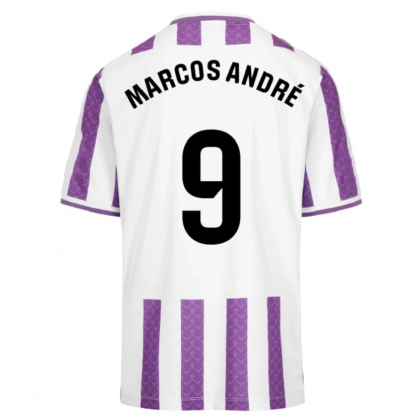 Danxen Femme Maillot Marcos André #9 Violet Blanc Tenues Domicile 2025/26 T-Shirt