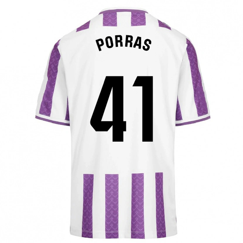 Danxen Femme Maillot César Porras #41 Violet Blanc Tenues Domicile 2025/26 T-Shirt