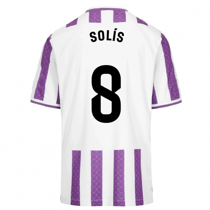 Danxen Femme Maillot Celia Solís Gómez #8 Violet Blanc Tenues Domicile 2025/26 T-Shirt