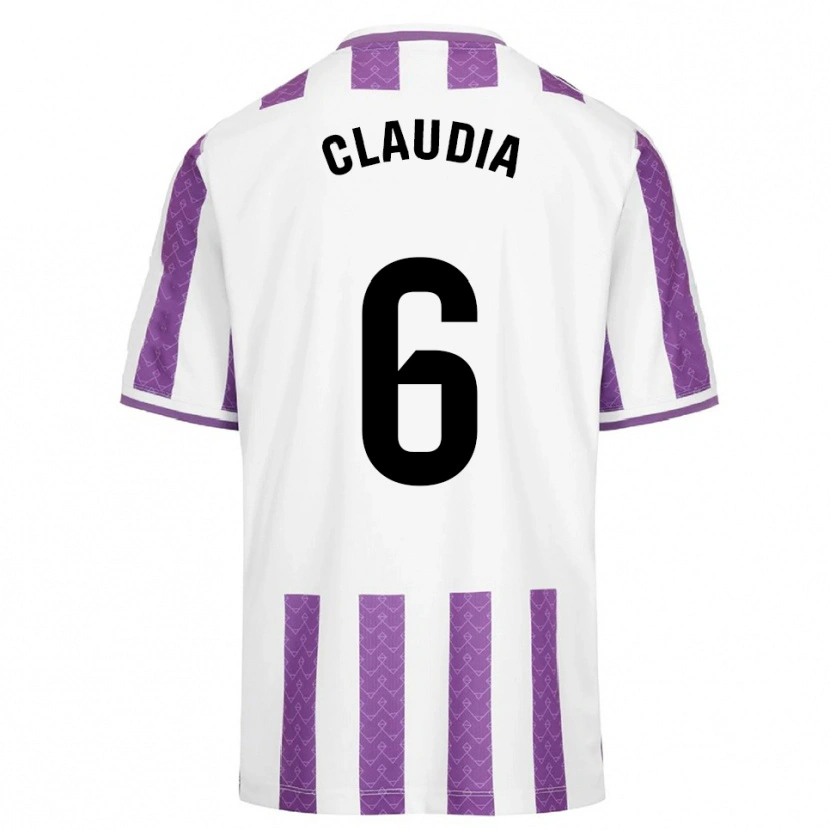 Danxen Femme Maillot Claudia Gómez Villagrá #6 Violet Blanc Tenues Domicile 2025/26 T-Shirt