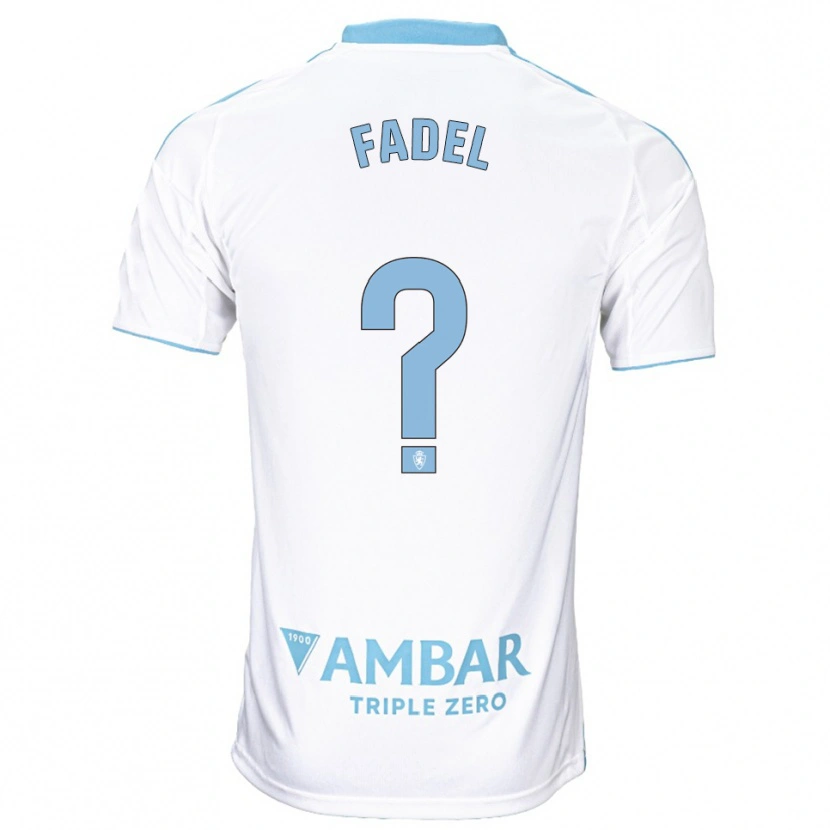 Danxen Femme Maillot Ismael Fadel #0 Blanc Bleu Ciel Tenues Domicile 2025/26 T-Shirt