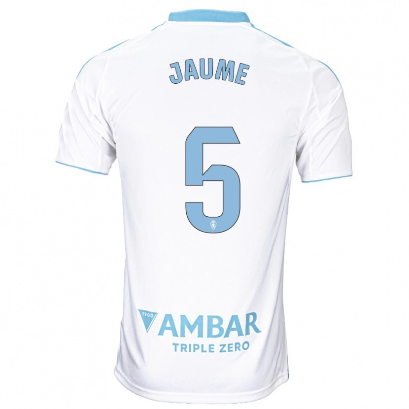 Danxen Femme Maillot Jaume Grau #5 Blanc Bleu Ciel Tenues Domicile 2025/26 T-Shirt