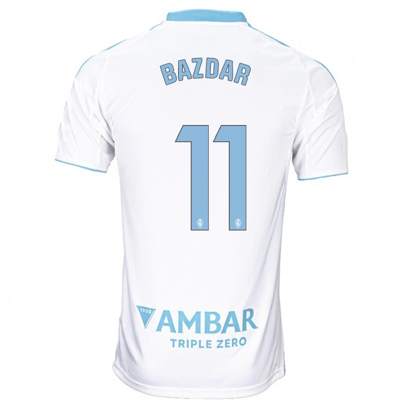 Danxen Femme Maillot Samed Bazdar #11 Blanc Bleu Ciel Tenues Domicile 2025/26 T-Shirt