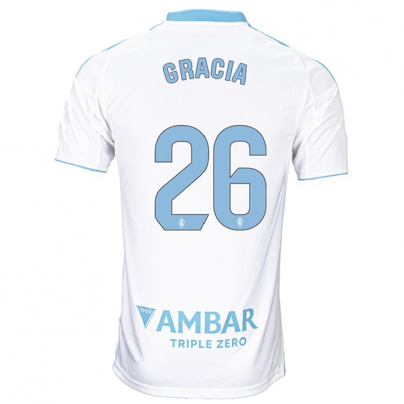 Danxen Femme Maillot Gori Gracia #26 Blanc Bleu Ciel Tenues Domicile 2025/26 T-Shirt