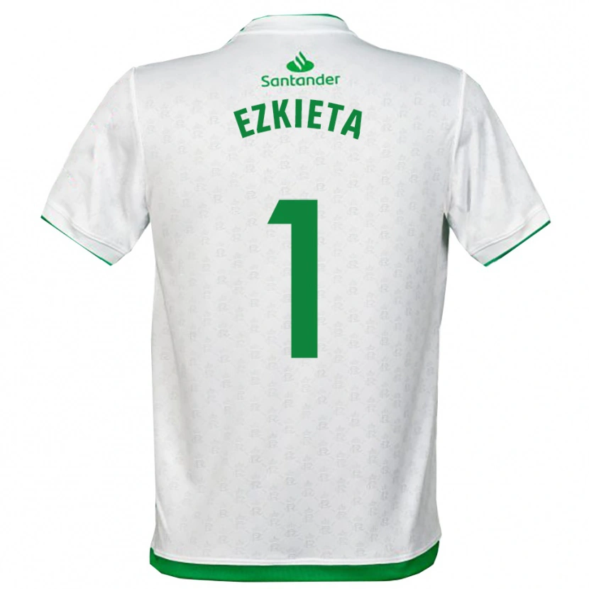 Danxen Femme Maillot Jokin Ezkieta #1 Vert Blanc Tenues Domicile 2025/26 T-Shirt