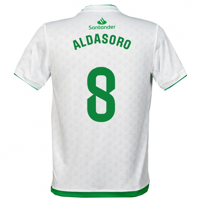 Danxen Femme Maillot Aritz Aldasoro #8 Vert Blanc Tenues Domicile 2025/26 T-Shirt