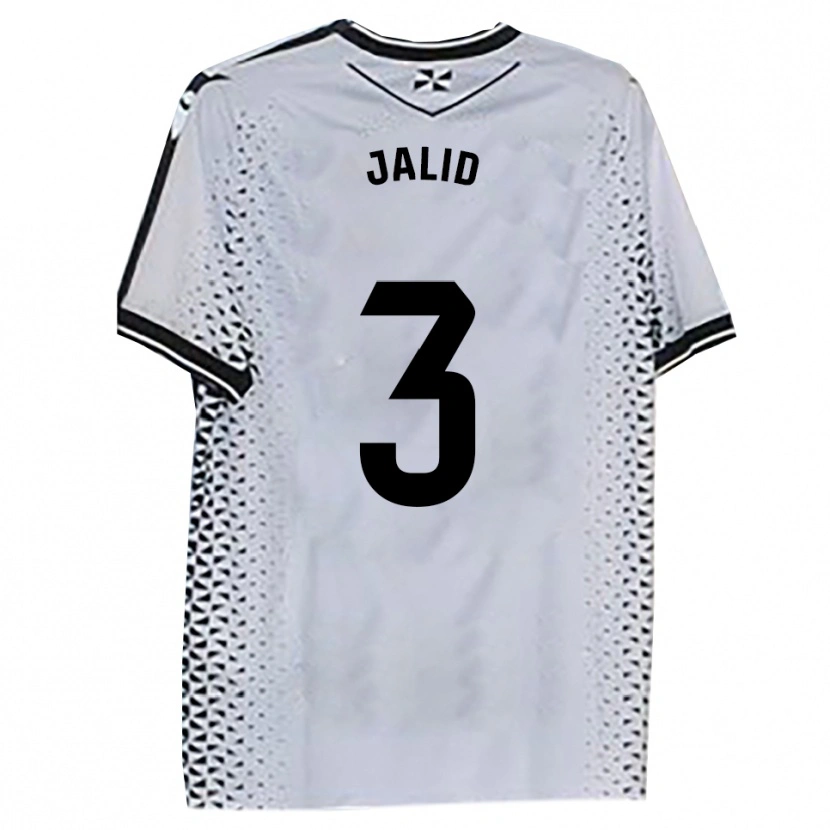 Danxen Femme Maillot Jalid #3 Blanc Noir Tenues Domicile 2025/26 T-Shirt