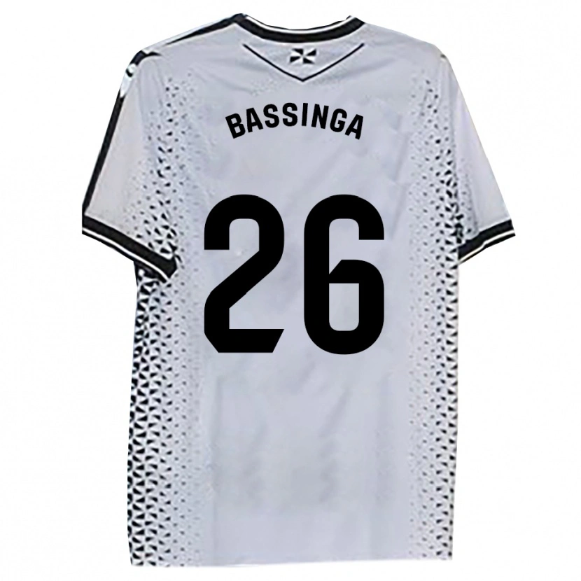Danxen Femme Maillot Aboubacar Bassinga #26 Blanc Noir Tenues Domicile 2025/26 T-Shirt