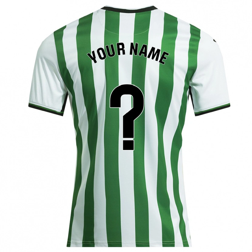 Danxen Femme Maillot Votre Nom #0 Blanc Vert Tenues Domicile 2025/26 T-Shirt