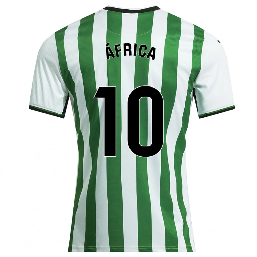 Danxen Femme Maillot África Roldán Ramirez #10 Blanc Vert Tenues Domicile 2025/26 T-Shirt