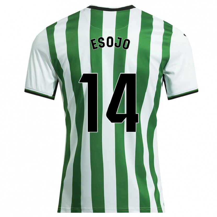 Danxen Femme Maillot Marta Esojo Serrano #14 Blanc Vert Tenues Domicile 2025/26 T-Shirt