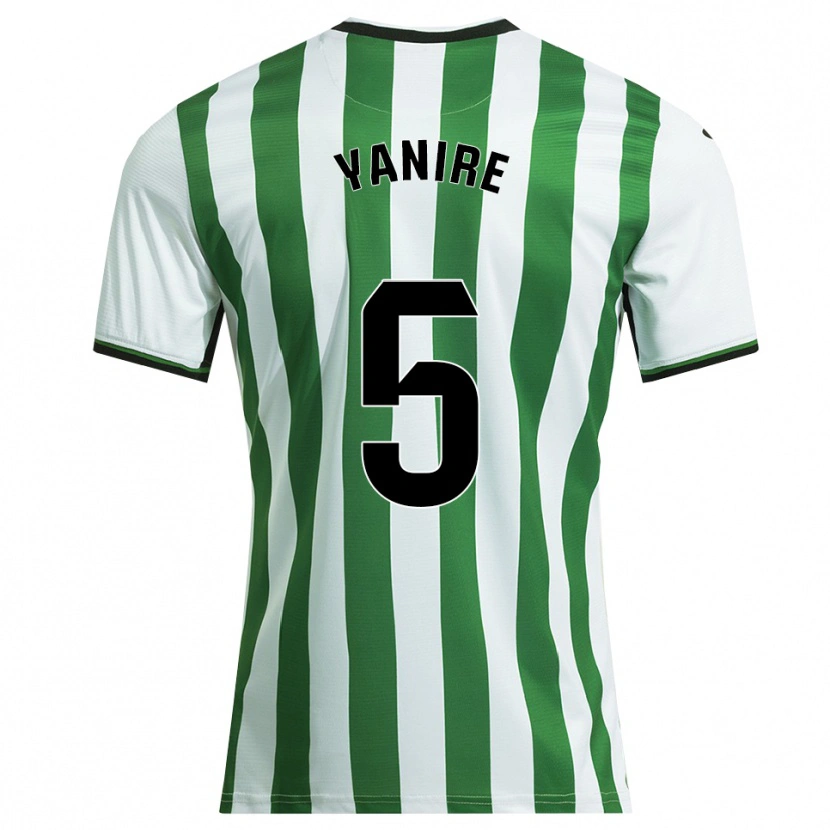 Danxen Femme Maillot Janira Ruiz Lopera #5 Blanc Vert Tenues Domicile 2025/26 T-Shirt