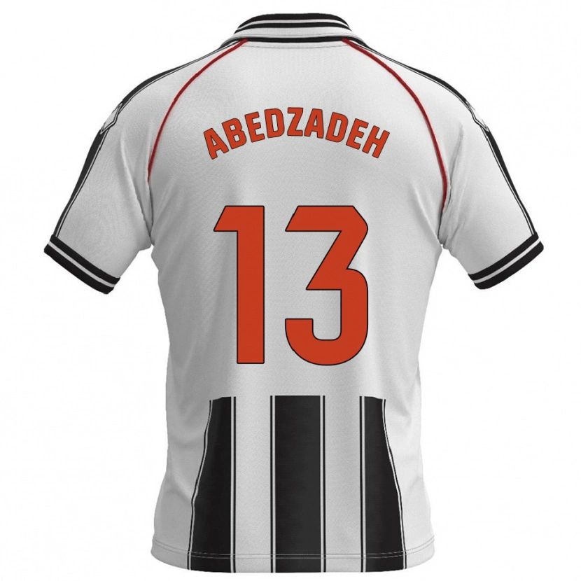 Danxen Femme Maillot Amir Abedzadeh #13 Blanc Noir Tenues Domicile 2025/26 T-Shirt