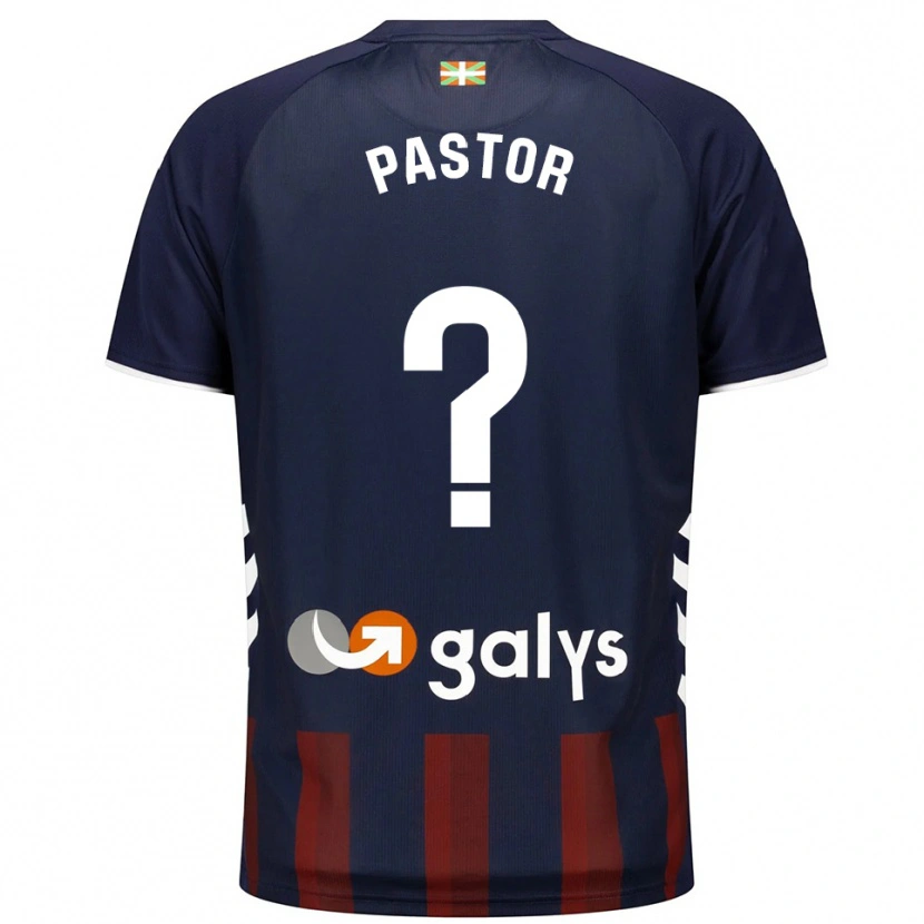 Danxen Femme Maillot Xavier Pastor #0 Marine Rouge Tenues Domicile 2025/26 T-Shirt