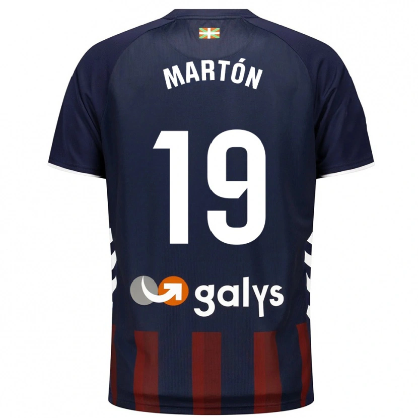 Danxen Femme Maillot Javi Martón #19 Marine Rouge Tenues Domicile 2025/26 T-Shirt
