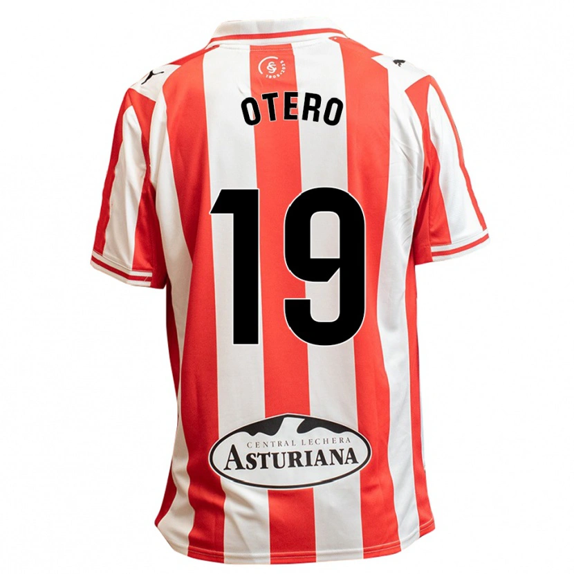 Danxen Femme Maillot Juan Otero #19 Blanc Rouge Tenues Domicile 2025/26 T-Shirt
