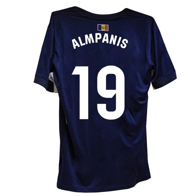 Danxen Femme Maillot Christos Almpanis #19 Bleu Marine Blanc Tenues Domicile 2025/26 T-Shirt